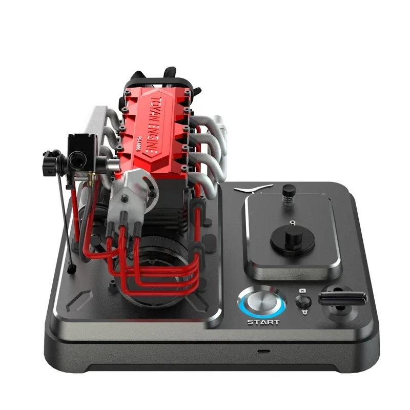 B-M TOYAN L400 in-line Four-cylinder Methanol Engine High-performance Model Toy with One-button Start Metal Base and Starter Kit