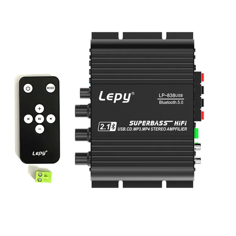 LEPY LP-838USB Bluetooth 5,0 усилитель 2,1 3 канала супер бас Поддержка USB без потерь воспроизведения музыки с дистанционным управлением цифровой усилитель
