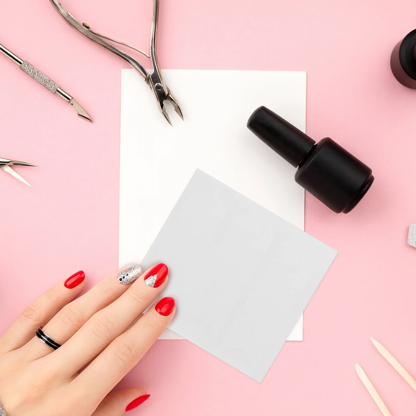 

64Pcs French Manicure Nail Stickers Self-Adhesive Nail Art Stencils DIY Edge Guide Tools French Tip Decoration Strips