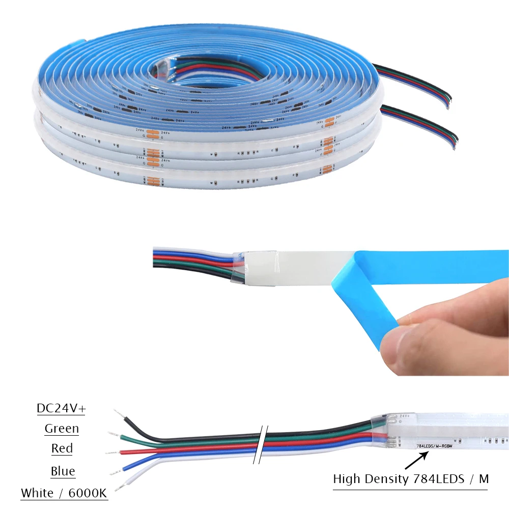 RGBW RGBWW COB LED Strip DC 24V 784LEDs/M Bluetooth APP Control TV BackLight Room Decoration Led Tape Diode Flexible Ribbon