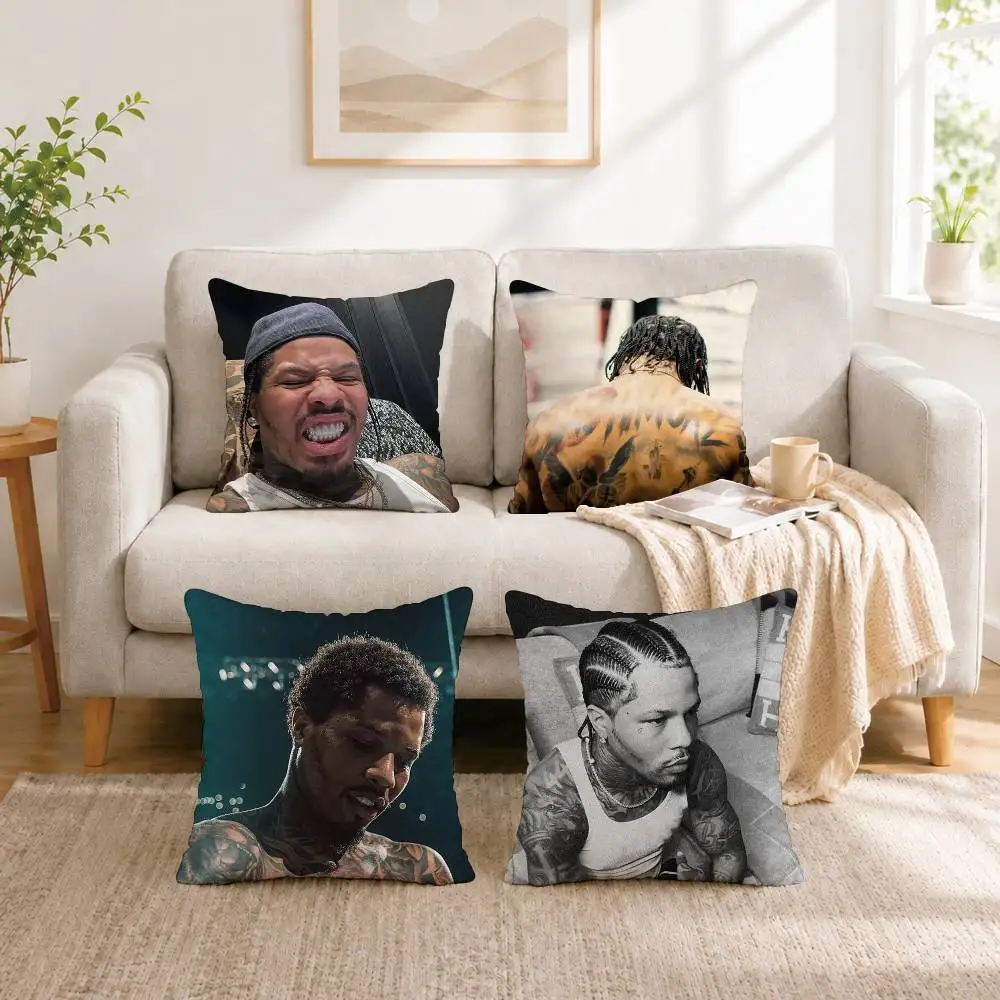 B-Boxer Gervonta Davis Tank Pillow Case Square Double-Sided Sofa Cushion Cover Bedroom Bedside Pillow Gift