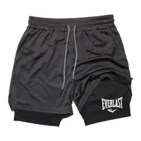 2025 Men's printed breathable fashion training Shorts 2 in 1 quick dry basketball beach fitness jogging casual shorts