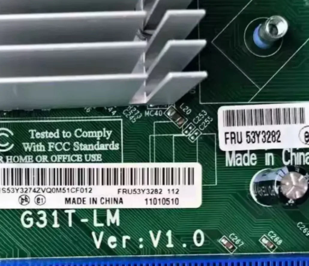 

For Lenovo G31 Motherboard G31T-LM G31T-LM2 H57H-MUS V1.0A Fully Integrated Mainboard (Store ID 00081)