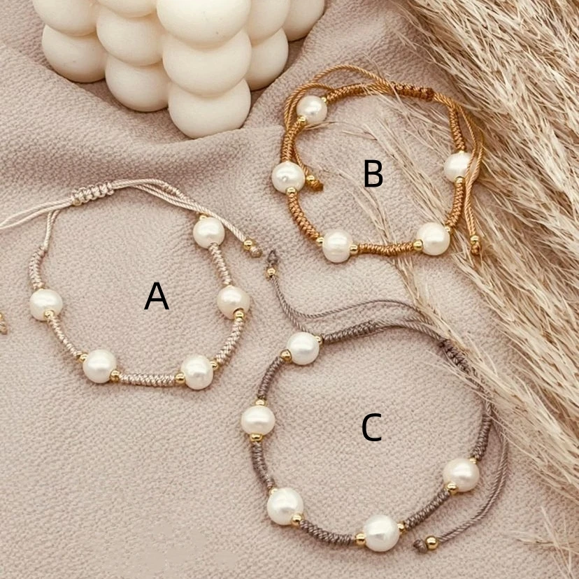 KKBEAD Bracelet for Women Pearl Wire Bracelets Men Handmade Braided Vintage Jewelry Natural Freshwater Pearls Pulseras Mujer