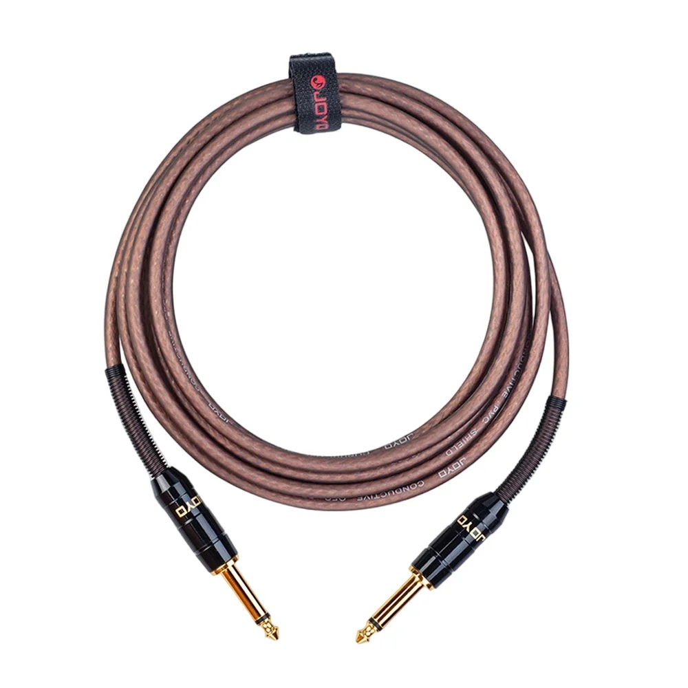 JOYO CM-18 3m Guitar Audio Cable 6.5mm Plug TRS Anti-noise Stereo Audio Cable for Electric Guitar Bass Mandolin Amplifier