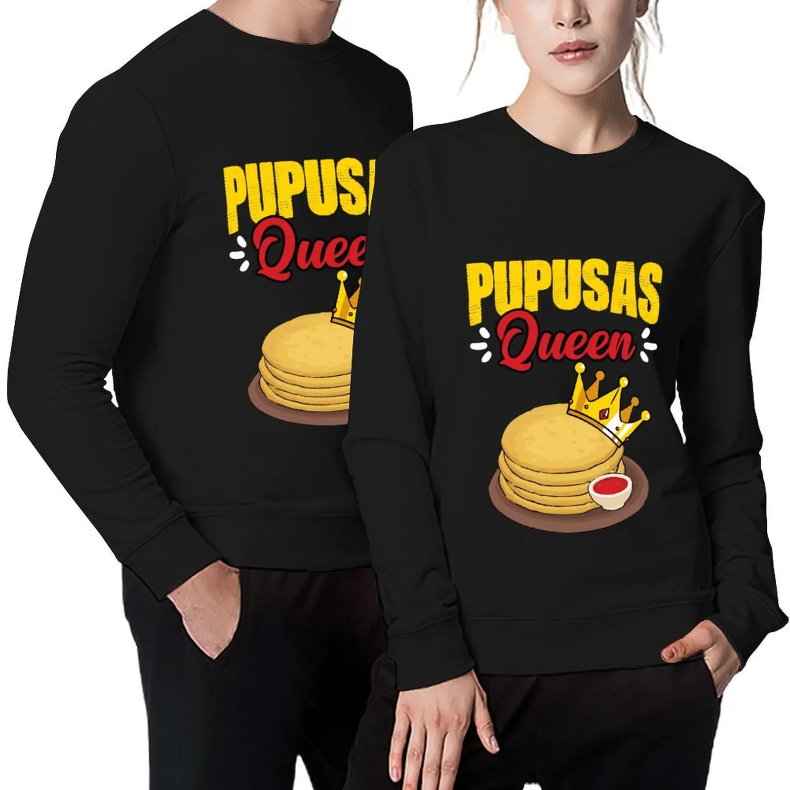 

Awesome Pupusas Salvadorian Food An El Salvador Pupusa Queen Pullover men wear anime clothes men's sweatshirts