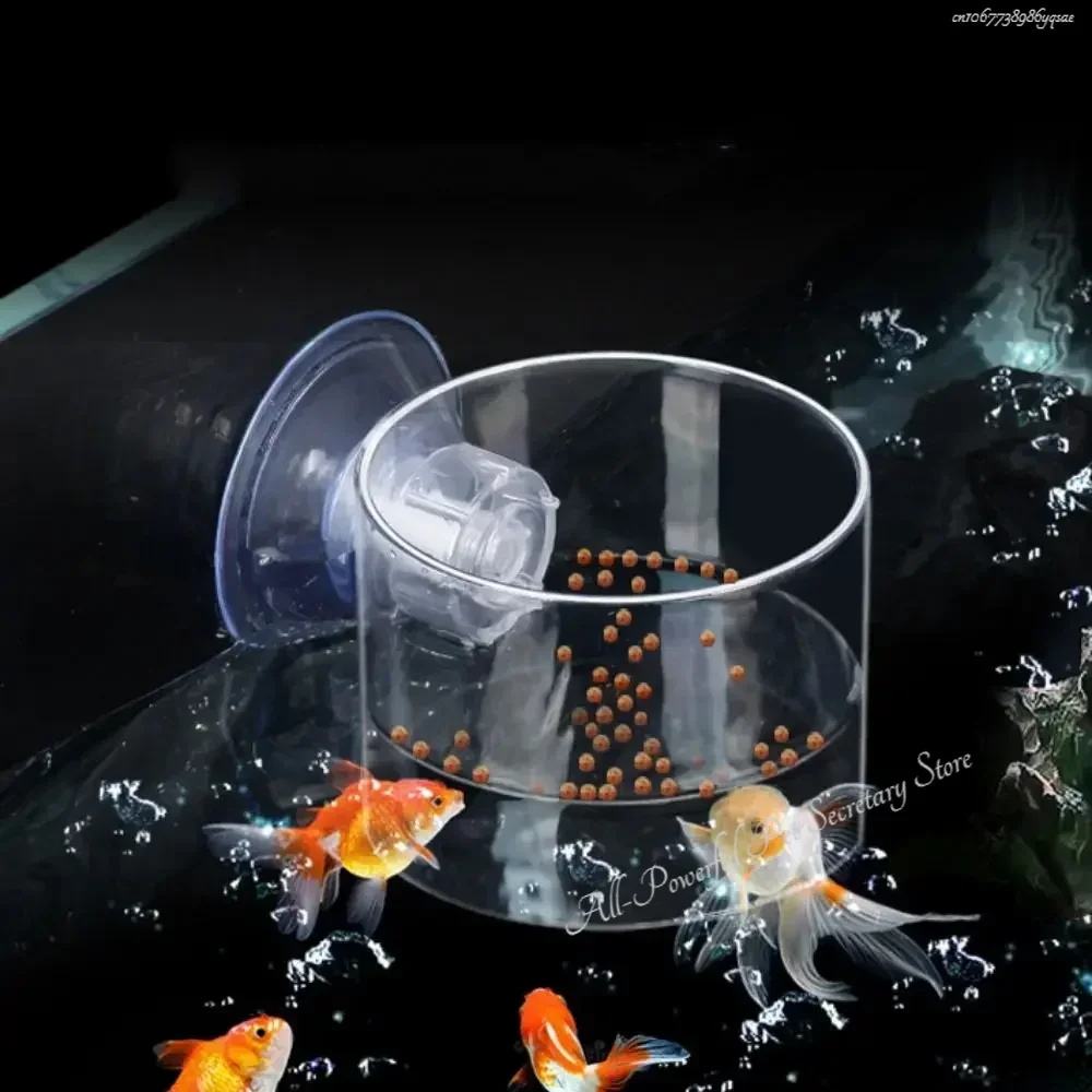 Fish Feeding Ring Aquarium Fish Tank Station Floating Food Tray Feeder Aquarium Accessory with Strong Suction Cups