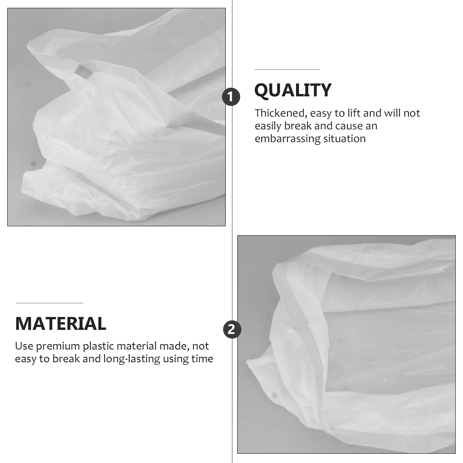 

20pcs Cat Litter Bag 64x40cm Premium Plastic Drawstring Odor Control Large Capacity Durable Wear Resistant Easy Storage