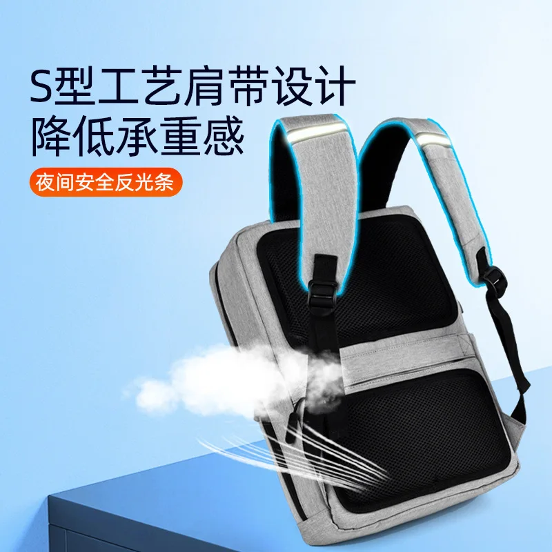 Backpack men's business anti-theft backpack usb college student schoolbag computer bag 17.3 inches