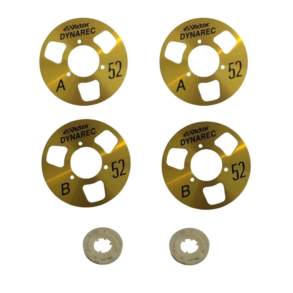 Custom Polished Metal (Aluminum) Reel To Reel Cassette Kit  DIY Decoration Cassette Tape (Pack of 4 Reels + 2 Wheel)