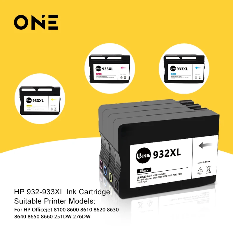 Compatible For HP 932 933 932XL 933XL Ink Cartridge For HP Officejet 6100 6600 6700 7110 7510 7512 7610 7612 Printer 932 ink