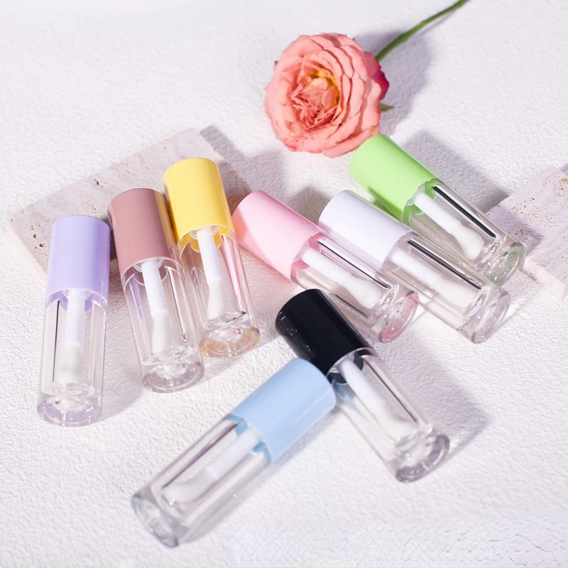 10/30/50pcs 6ml Refillable Lip Gloss Tube Lip Glaze Bottle Empty Tube Large Brush Head Dispenser Bottle Travel Makeup Container