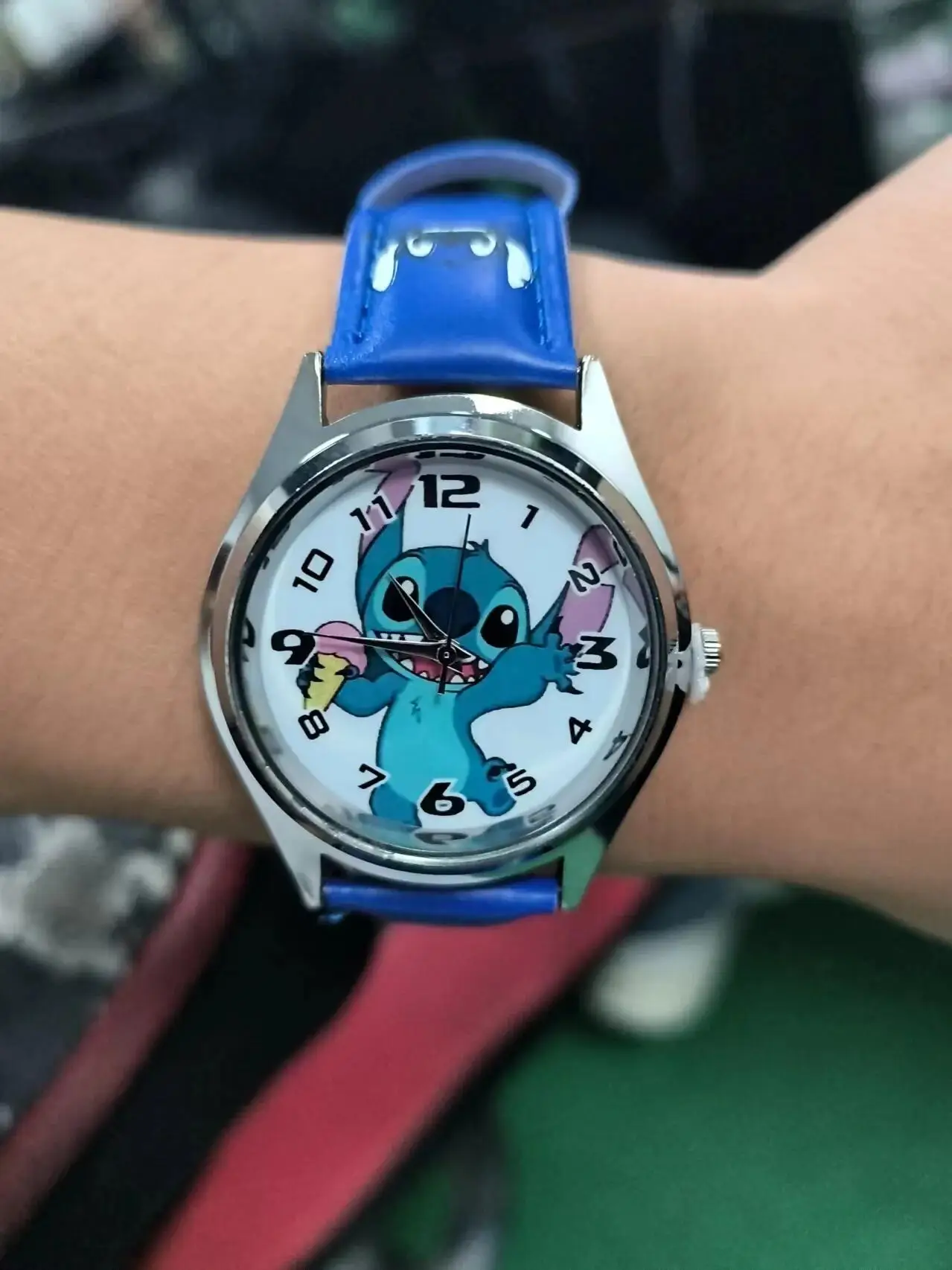 Surprise Blind Box Children's Cartoon Watch Stitch Fashion Watch PU Leather Strap Quartz Watch Children's Student Festival Gift