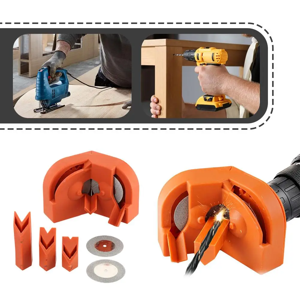 

Portable Twist Drill Bit Sharpener - New Multifunctional 2-16mm Universal, Fit Electric Drill Grinder Sharpening Tool