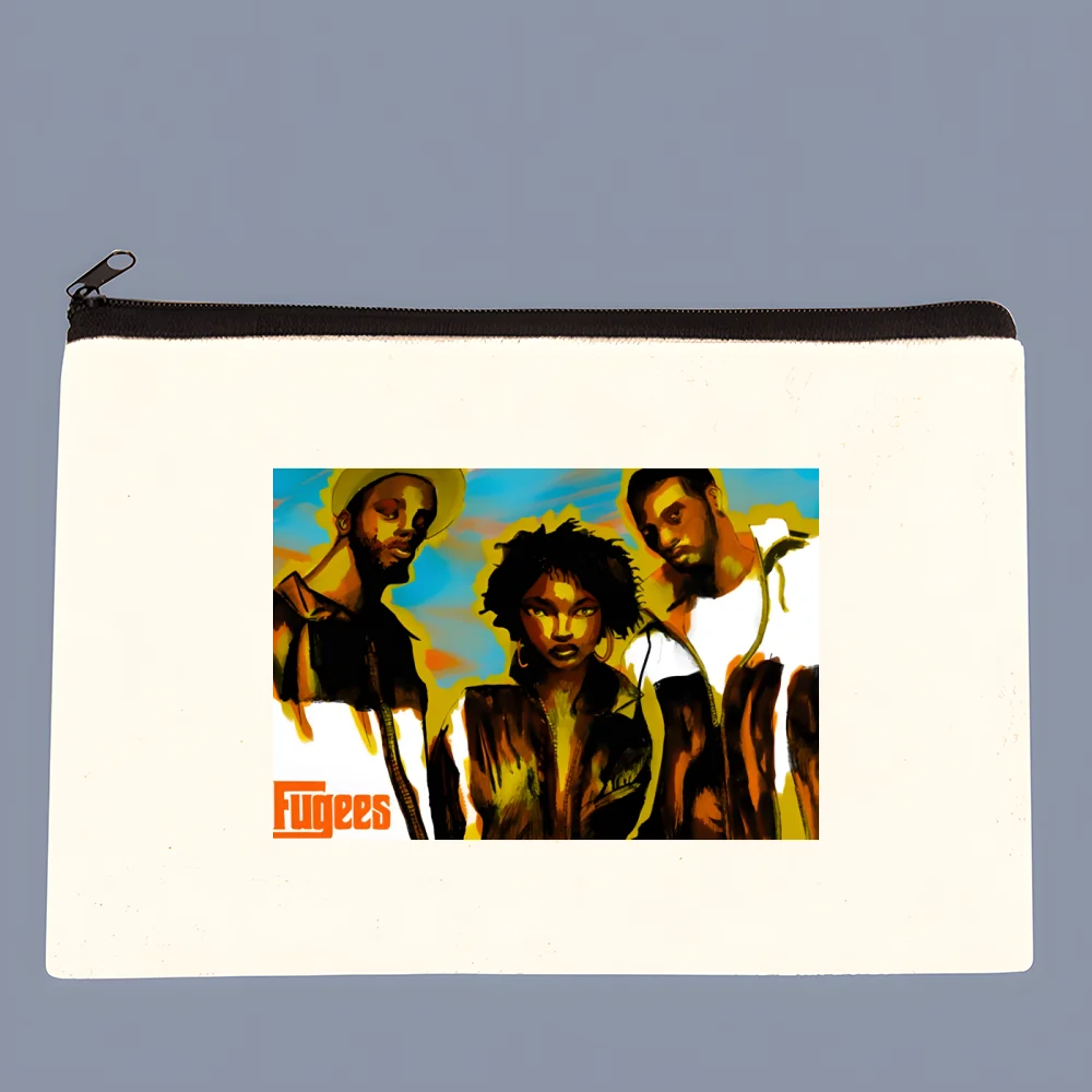 Fugees Refugees Lauryn Hill Cute Solid Color Canvas Coin Purse Small Fresh New Zipper Key Bag Hand Gift Bag