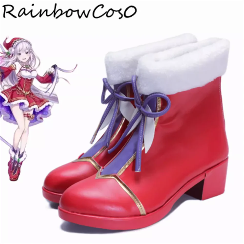 

Emilia EMT Re:Life in a different world from zero Cosplay Shoes Boots Game Anime Party Halloween RainbowCos0 W5432