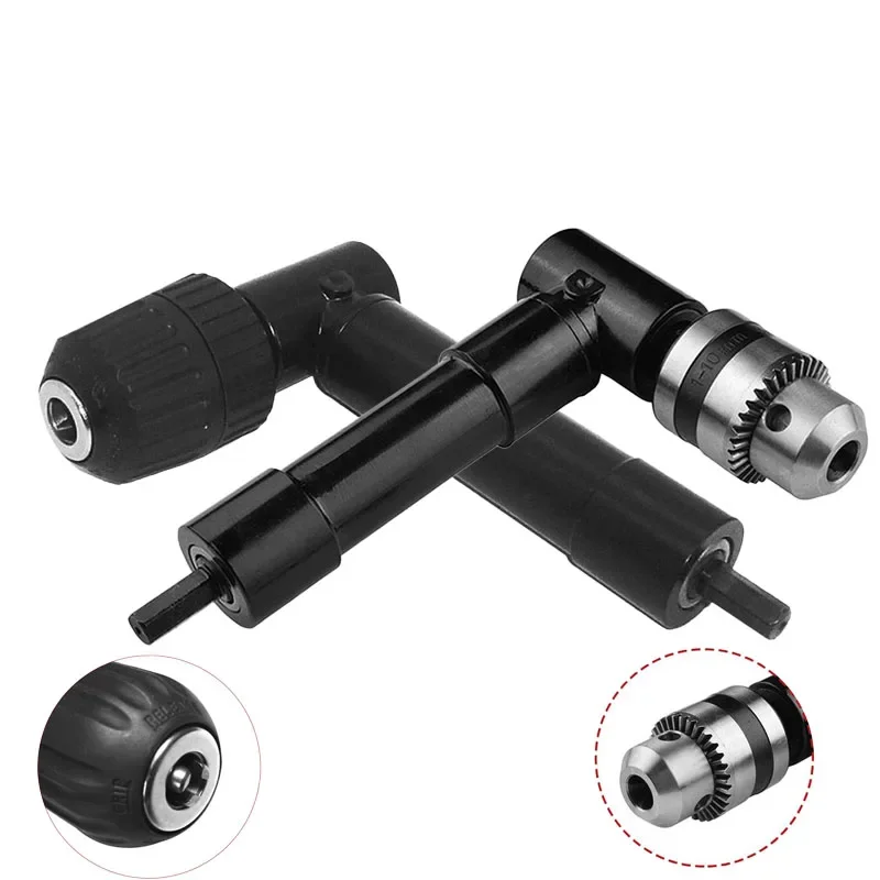 90 Degree Keyless Plastic Chuck Three Claw Adapter Cordless Drills Electric Drill Corner Tool Right Angle Torque 25N M 8mm Shaft