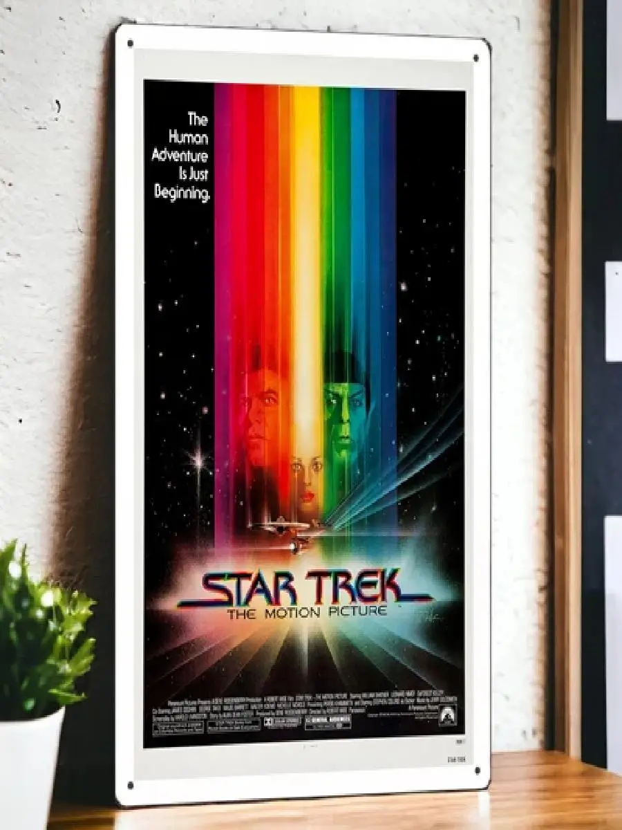 Vintage Star Trek The Motion Picture  Metal Movie Poster Tin Sign  Retro Wall Decor x for Home Office Man Cave Bar