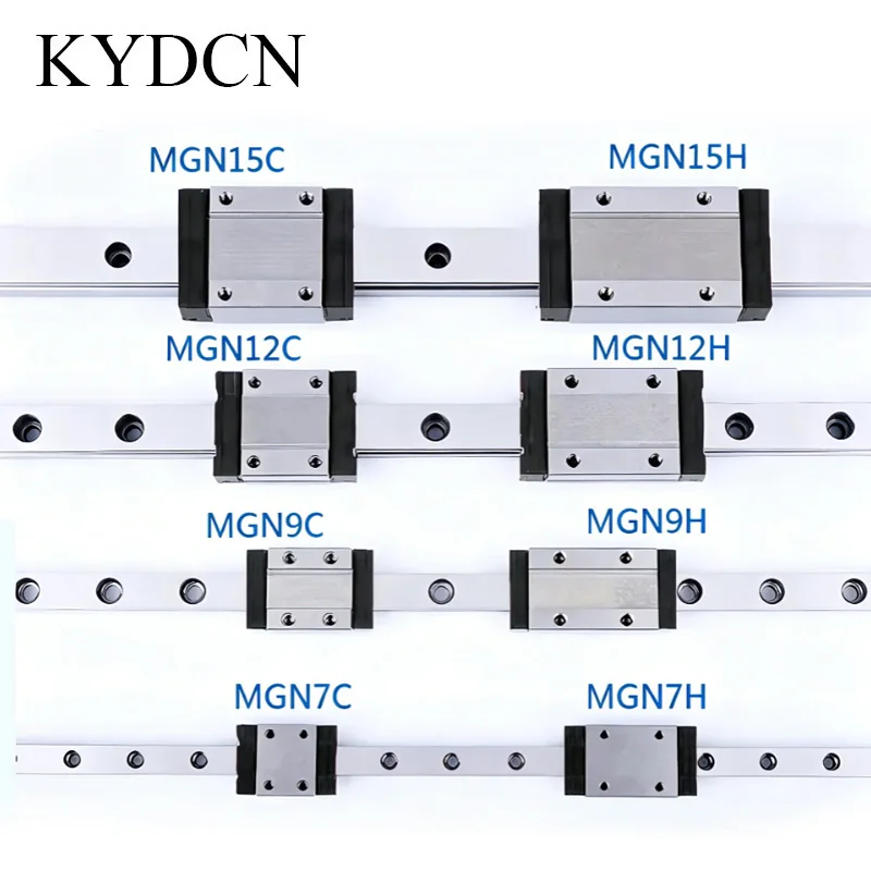 MGN7 1 Linear Guide+2 Carriage MGN7C MGN9C MGN12H MGN15C Miniature Linear Rail Slider MGN7H MGN12C MGN9H MGN15H 3D Printer Parts 2