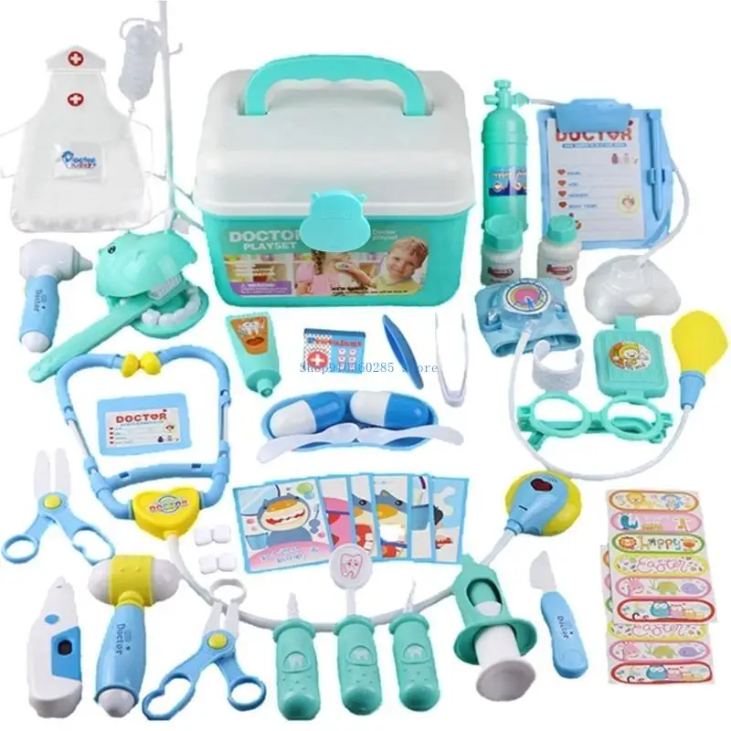 médicos realistas K9FF 44/42 piezas, juguete simulación para juego con dentista, juguete para niños pequeños, casa