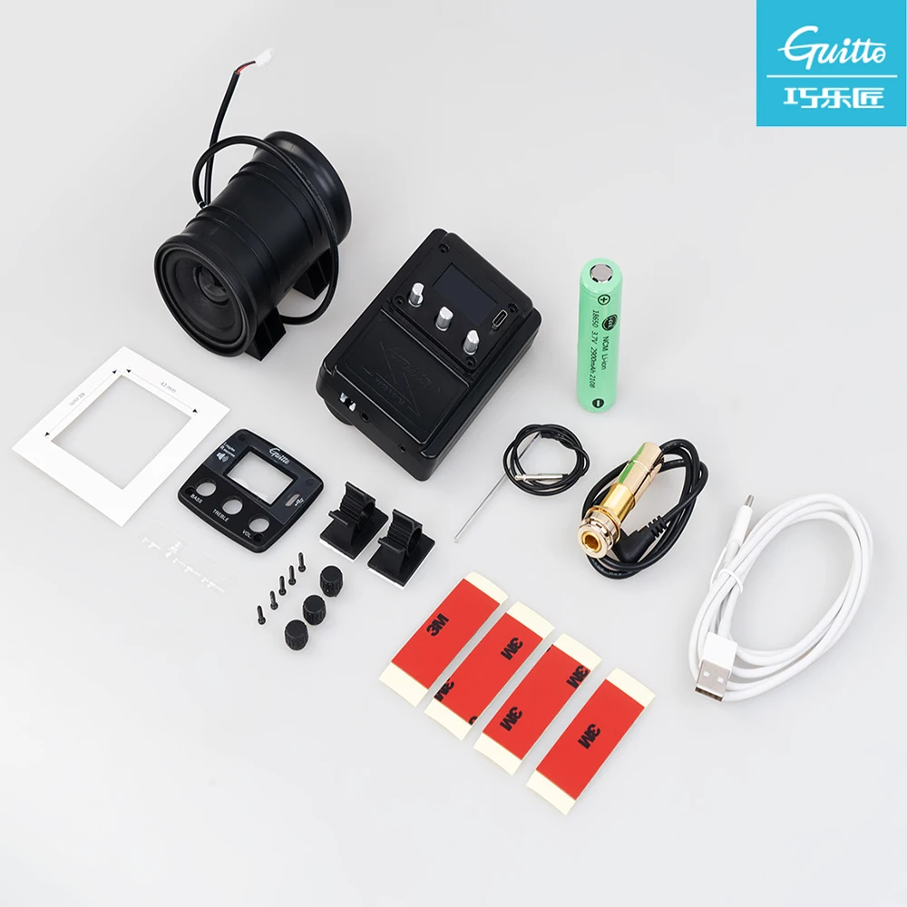 

GGP-04 Acoustic/Classical Guitar Pickup Multifunctional Vibration Pickups IR Pickup for Live Streaming Digital Live Stream EQ