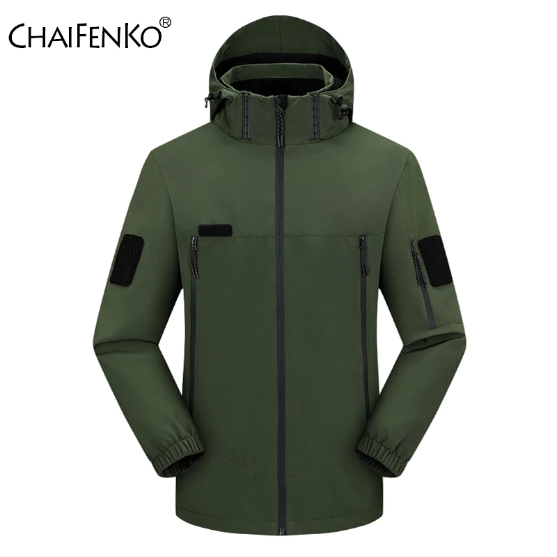 Man Outdoors Thickening Hike Mountaineering Suit New Hooded Charge Clothes Jacket Winter Leisure Keep Warm Removable Hat Coats