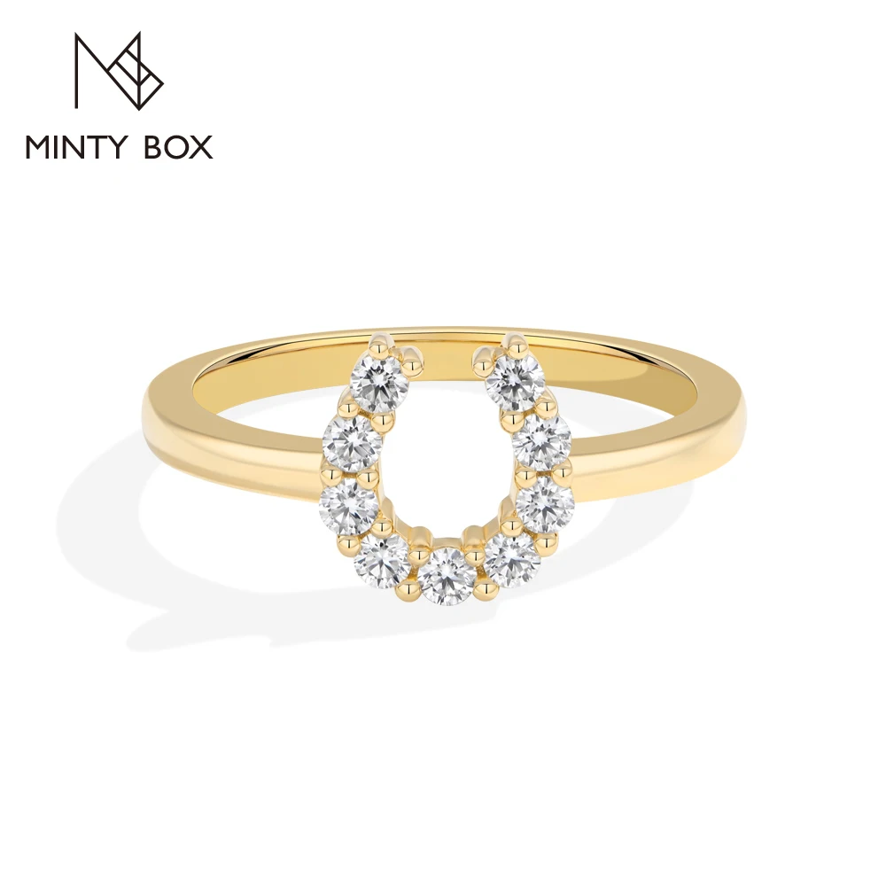 MintyBox New Lucky Horseshoe Moissanite Rings for Women S925 Sterling Silver UShaped Office Daily Jewelry  Birthday Party Gifts