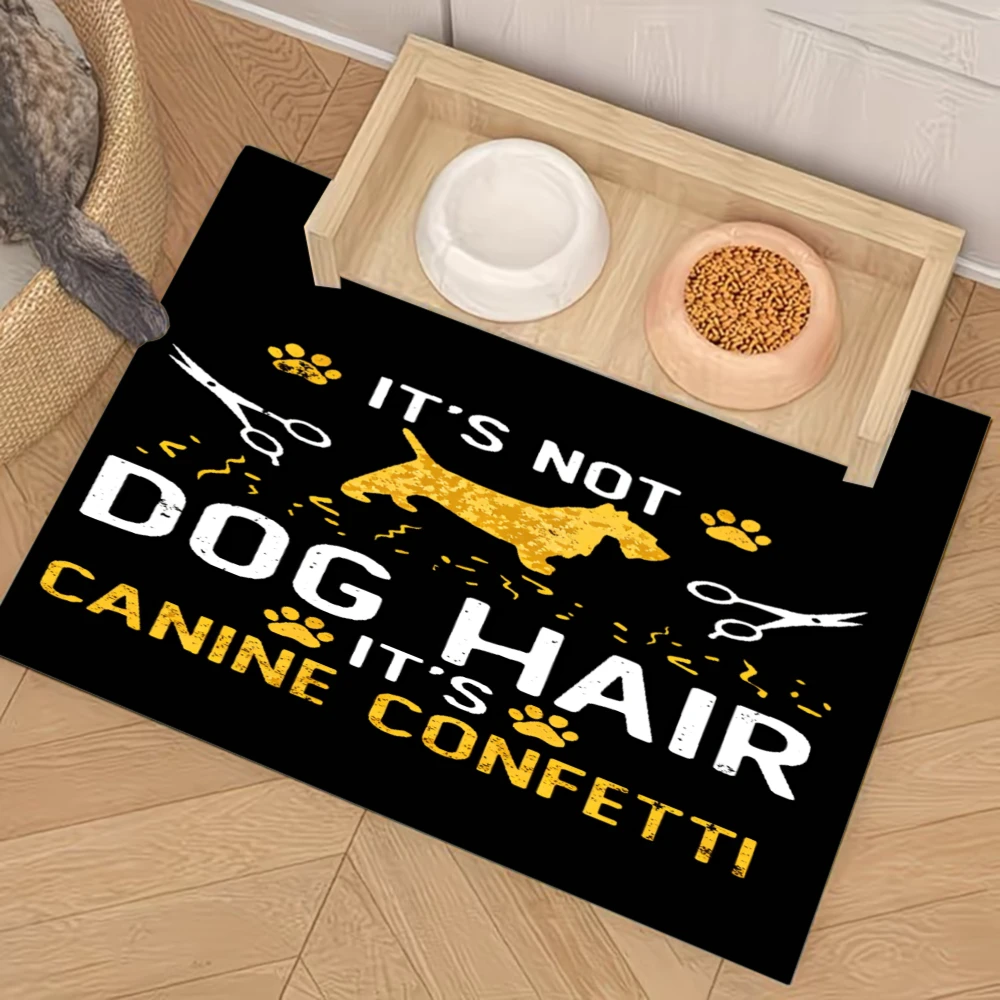 

It's Not Dog Hair It's Canine Confetti Non-Slip Pet Feeding Mat,Pet Supplies, Splash-Proof And Anti-Slip Mat Mats Cats Dogs