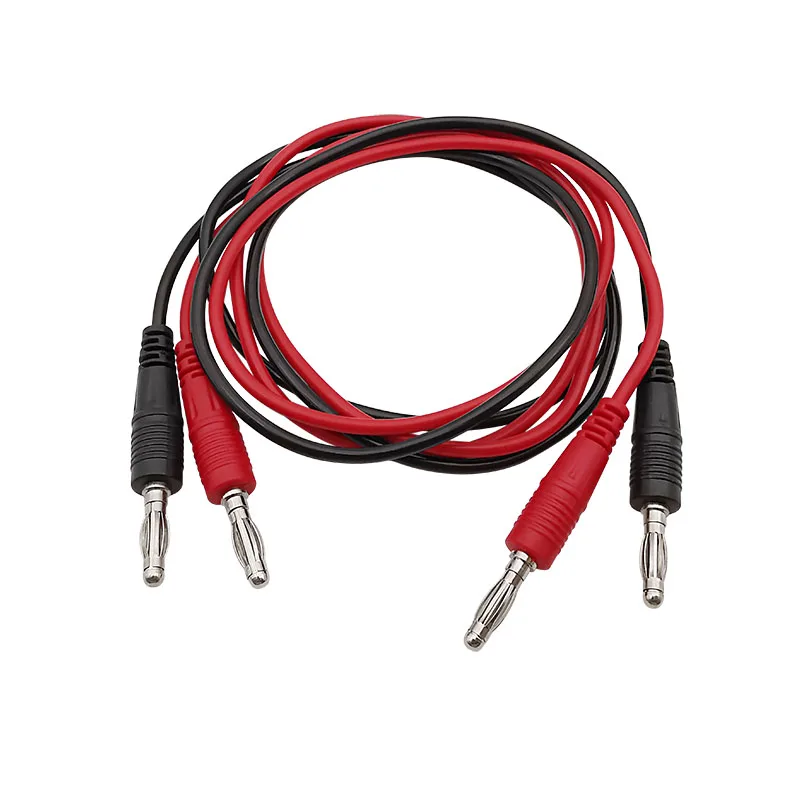 Red Black 4mm Banana Plug To 4mm Banana Plug Male Test Leads Connector Electrical Multimeter Testing Cable Wires