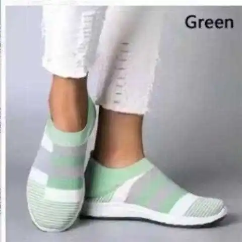 

Женская трикотажная обувь большого размера с геометрическим рисунком id Breathable Me ly Mom oes Удобная спортивная обувь Sos