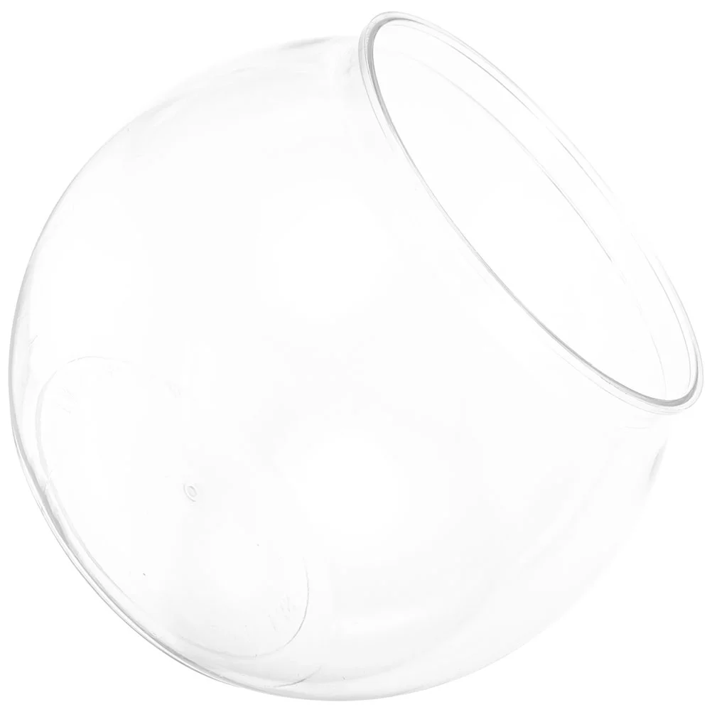 

Transparent Round Fish Tank Supplies Aquarium Delicate Betta Goldfish The Pet Office Accessory Plant