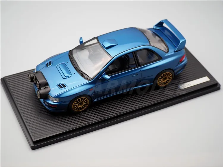 IG 1:18 Impreza 22B STi Version GC8 Blue Light JDM Simulation Limited Edition Resin Metal Static Car Model Toy Gift