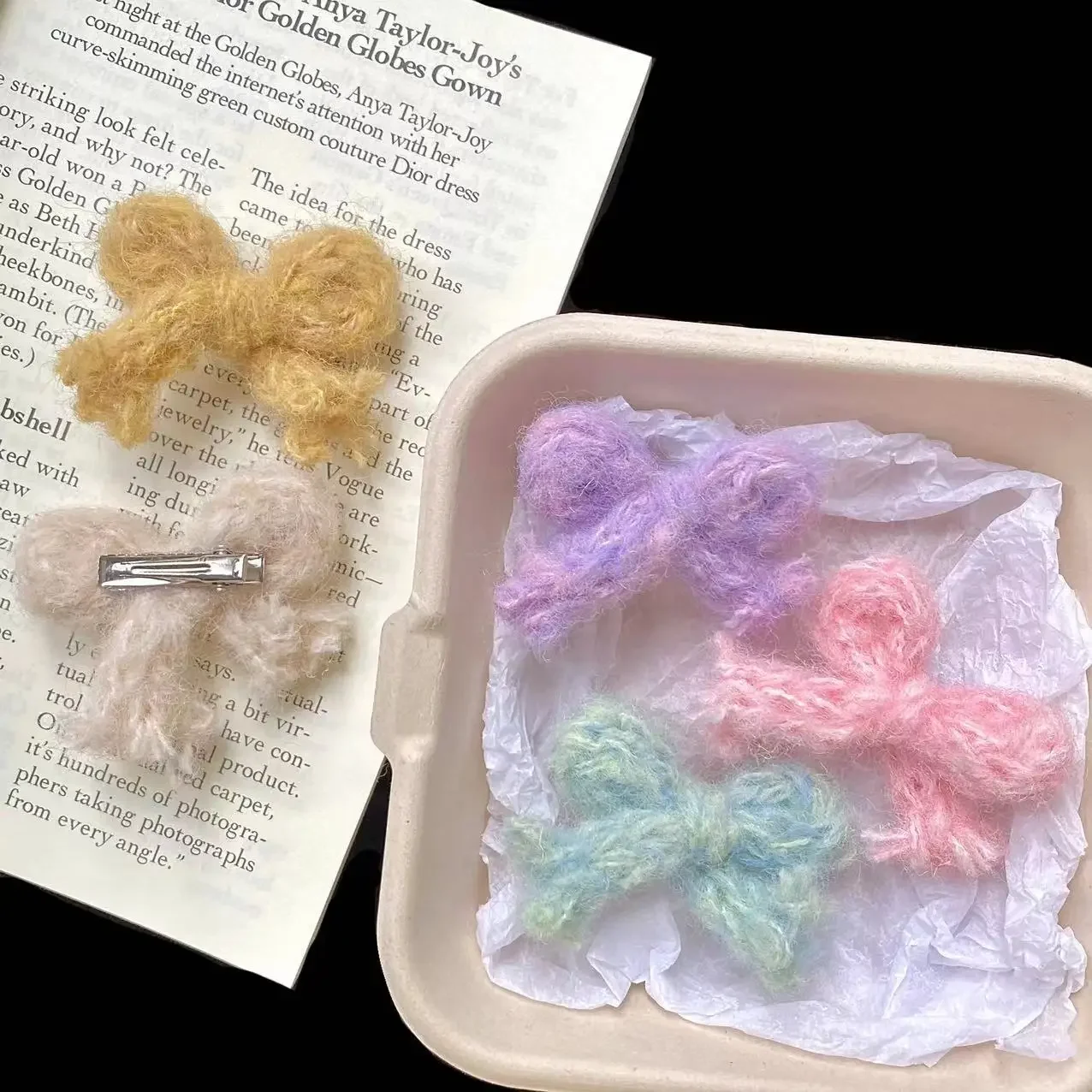 Épingles à cheveux colorées pour femmes et filles, nœud de couleur bonbon, pinces à cheveux, frange douce et polyvalente, pinces latérales, accessoires pour cheveux, nouveau