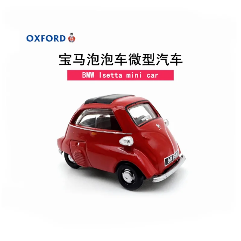 

OXFORD Diecast 1:76 Scale Isetta Mini Car Model Alloy Finished Product Simulation Toy Collection Gift Static Model Ornament