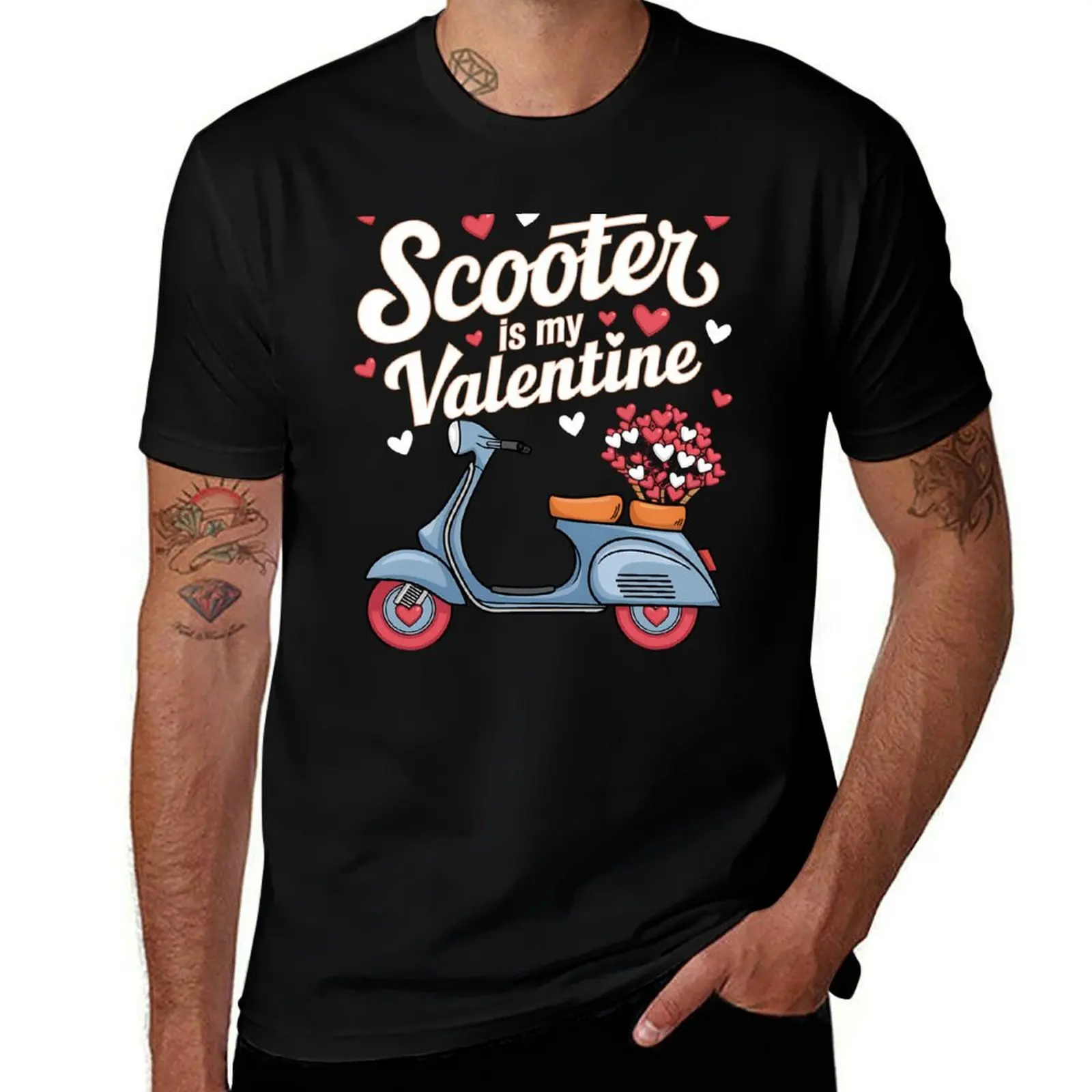 

Scooter Valentine Retro Love Ride T-Shirt tshirts personalised kawaii clothes tees clothes for men