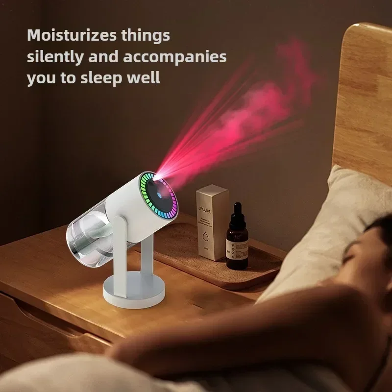 Starry Sky Projection Humidifier Mini Rotating Car Humidifier with LED Night Light USB Aromatherapy Moisturiser Suitable for Bed