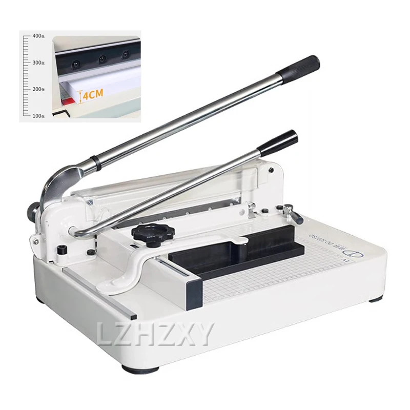 40MM Manual Paper Cutter A3 Guillotine Trimmer Heavy Duty 400 Sheets Shredder for Factory School Office Accessories