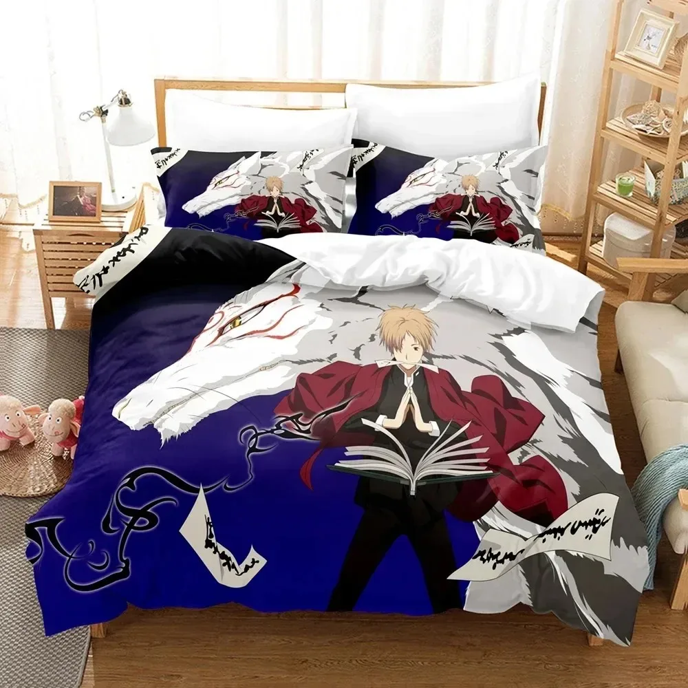 New Natsume's Book of Friends Anime 3D Duvet Cover Bedding Set Polyester Pillowcases Quilt Cover Home Decor Gift Twin King Queen