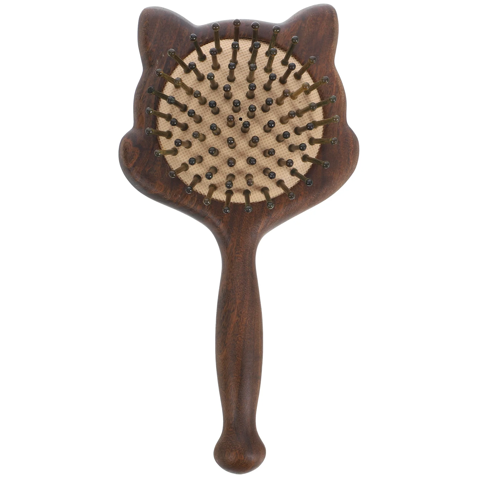 

Массажная расческа, подушка безопасности, деревянная расческа для всех типов волос, распутывающая весло, щетка для стимуляции кожи головы, дизайн в форме кошки