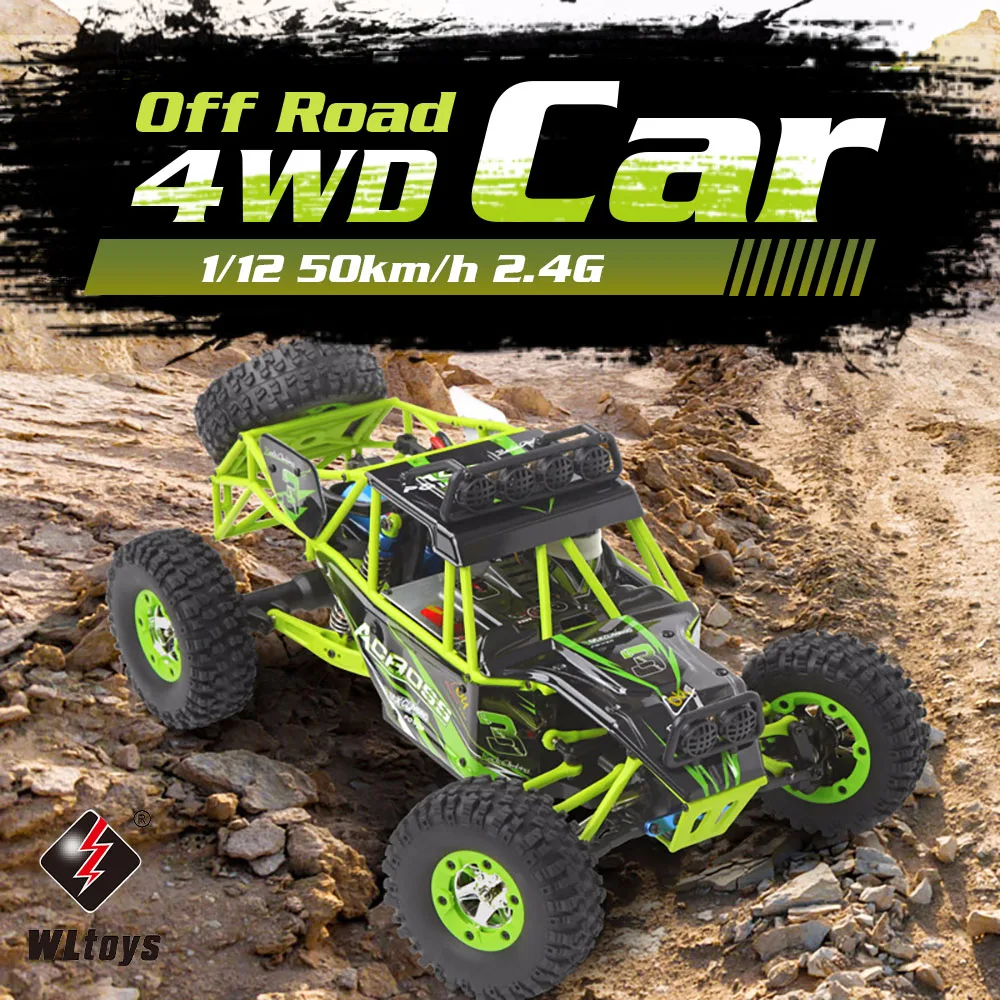 Wltoys 12427 50km/h High Speed RC Car 1/12 2.4G 4WD Off Road Car RC Rock Crawler Cross-country RC Truck