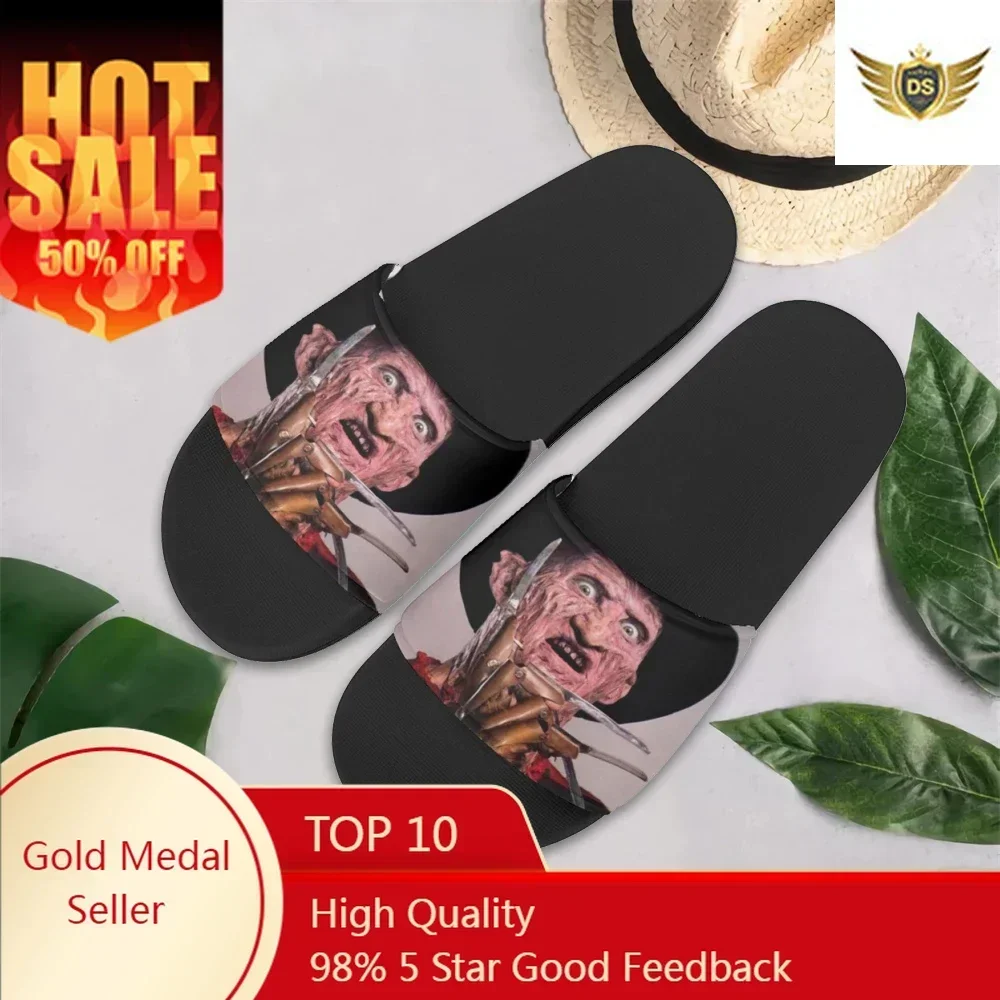 

Men's Summer Soft Slippers Freddy-Krueger Killer Horror Movie Anti-slip Flip Flops Men Beach Outdoor Sport Slippers