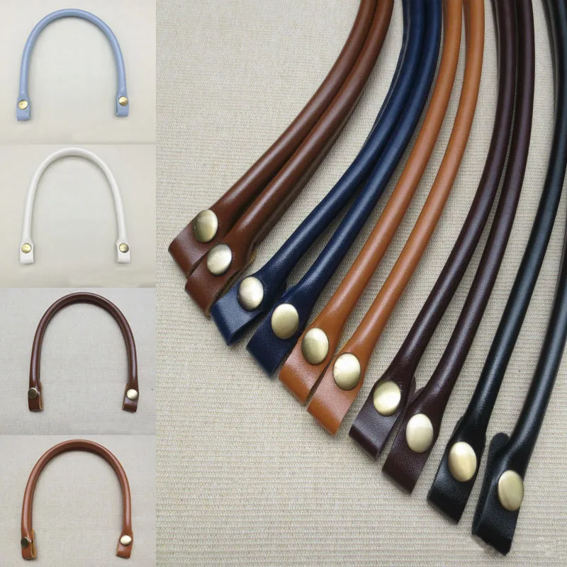 40/60cm Detachable Bag Strap Simple Solid DIY Handmade Artificial PU Leather Purse Handles Replacement Belt Accessories
