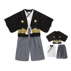 3 Stück Baby Stram pler japanischen Stil Kawaii Mädchen Blumen druck Kimono Kleid für Kinder Kostüm Säugling Yukata Kleidung 3-8 Jahre