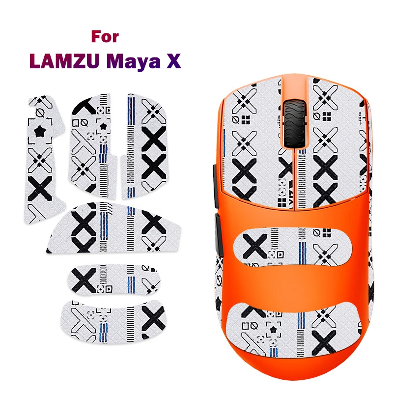 

Ergonomic Anti-Slip Grip Tape & Skates (1-2Set)，For LAMZU Maya X – High-Performance Sweat-Absorbent Stickers for E-Sports Gamers