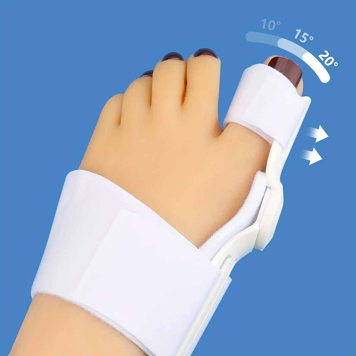 1pc Toe Separator Feet Bone Thumb Adjuster Pedicure Supplies Foot Care Tool Only Fit Night Use Long-term Use Replace Regularly