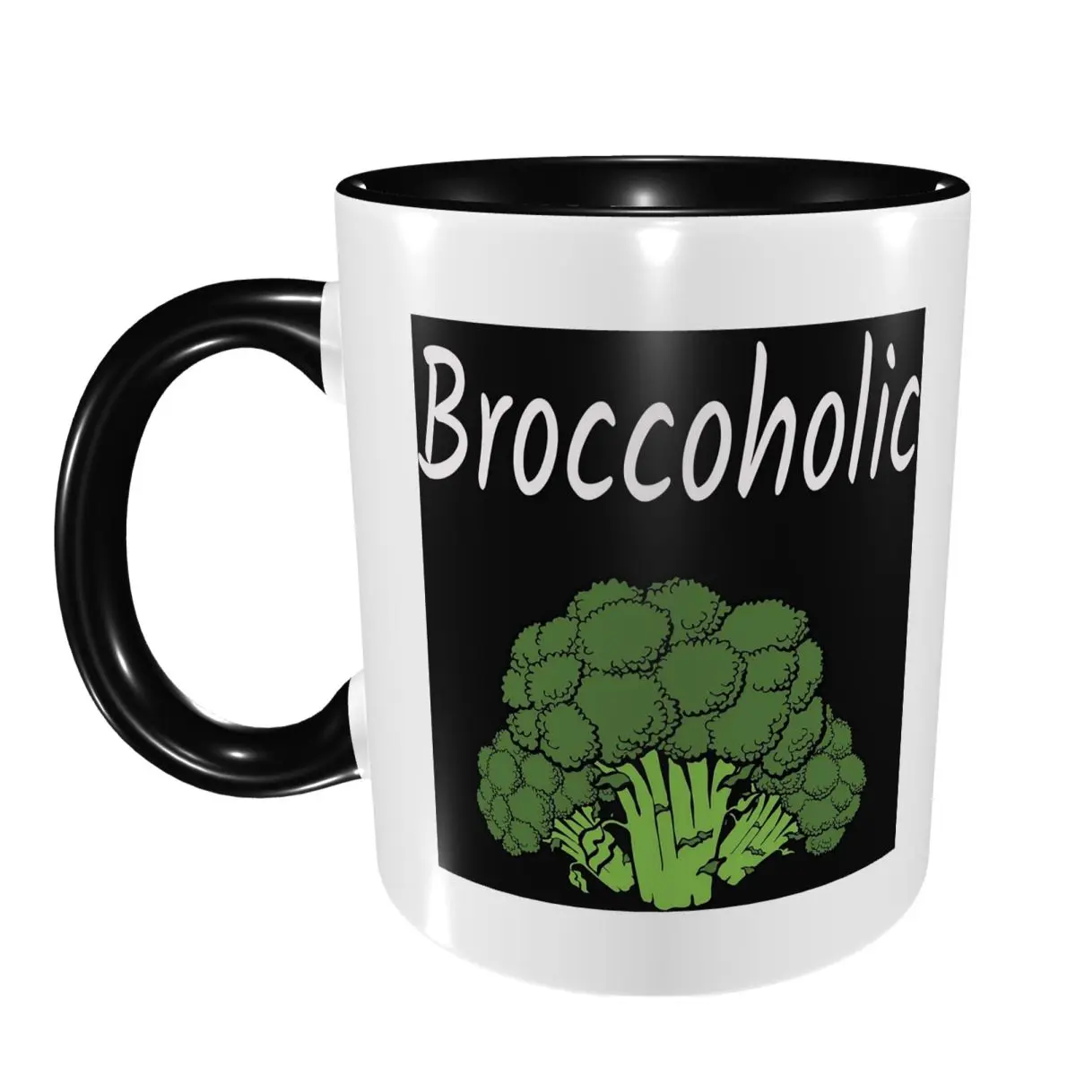 Fresh Raw Broccoli Mug Funny Ceramic Coffee Cups Tea Mugs Milk Cup Drinkware Gift for Woman Man