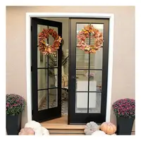 Applicable To Entrance Aluminum Frame Tempered Glass French Door Modern Design French Double Doors Durable Security Front Doors 2
