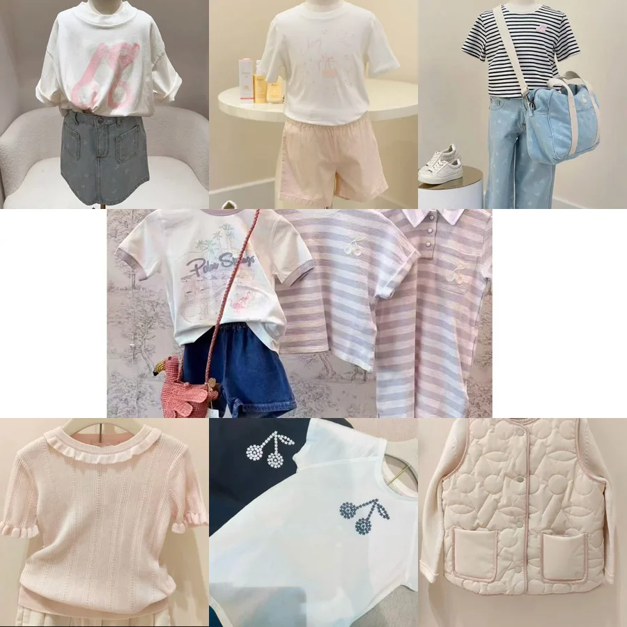 

some in stock 2026 BP NEW Spring Summer Baby Girls Embroidered Dress Floral Print Shirts and Skirts Kids Clothes