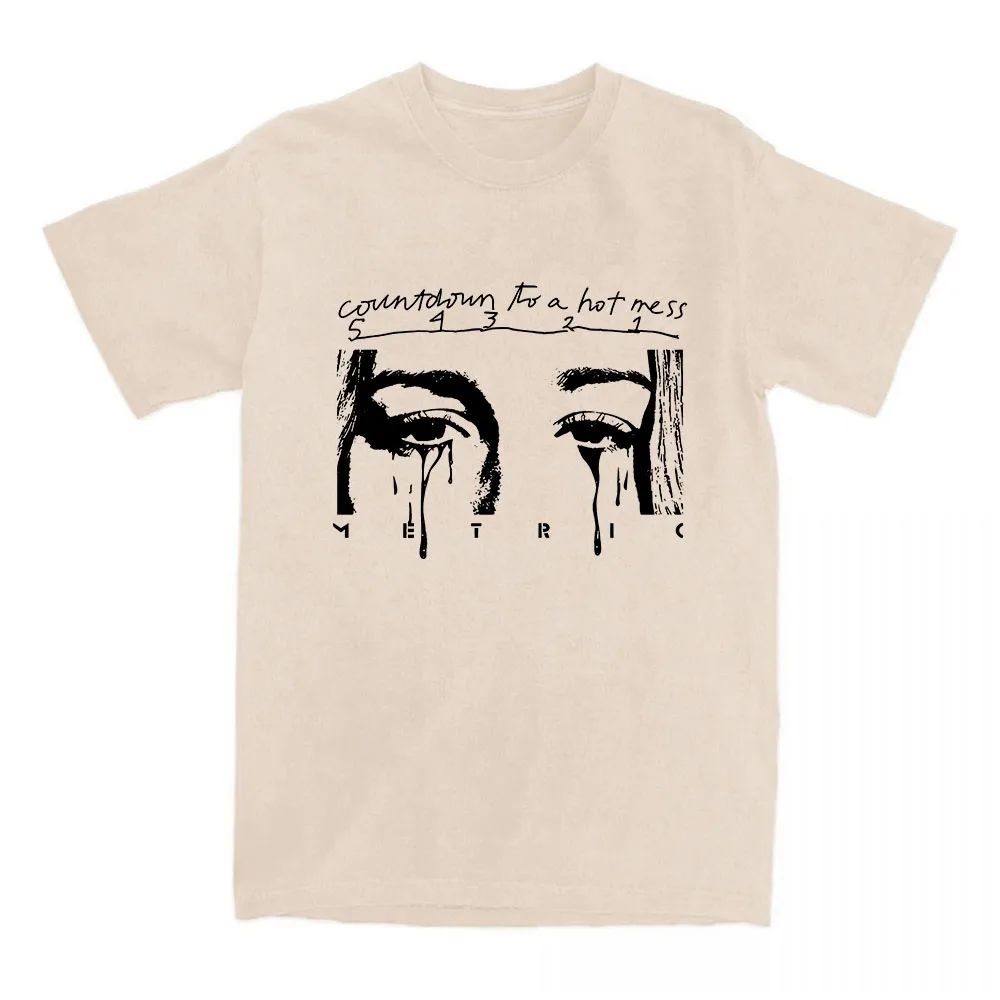 

Футболки METRIC Victim of Luck, женские хлопковые летние футболки с короткими рукавами, уличная одежда унисекс, футболка с графическим принтом в стиле Streetwear Singer Design