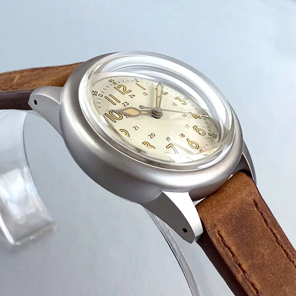 Tandorio العسكرية 36 مللي متر مزدوج الياقوت والكريستال والزجاج الأرقام العربية 200 متر مقاوم للماء NH35A التلقائي الميكانيكية الرجعية الساعات